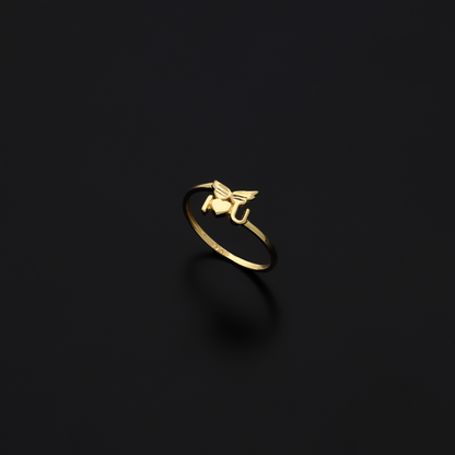 Gold Butterfly Shaped Ring 18KT - FKJRN18KU6139