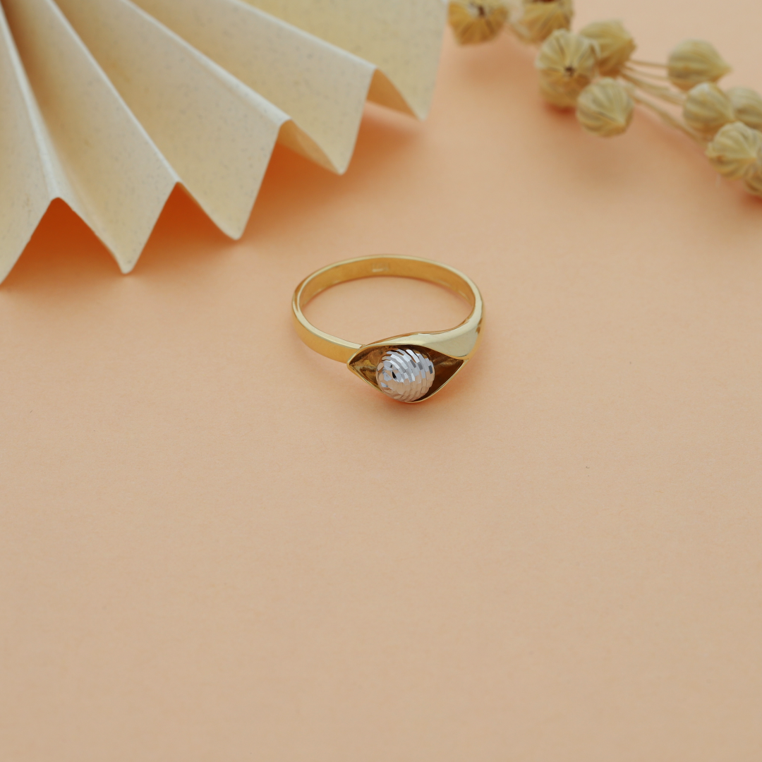 Gold Solitaire Ring 18KT - FKJRN18KU6137