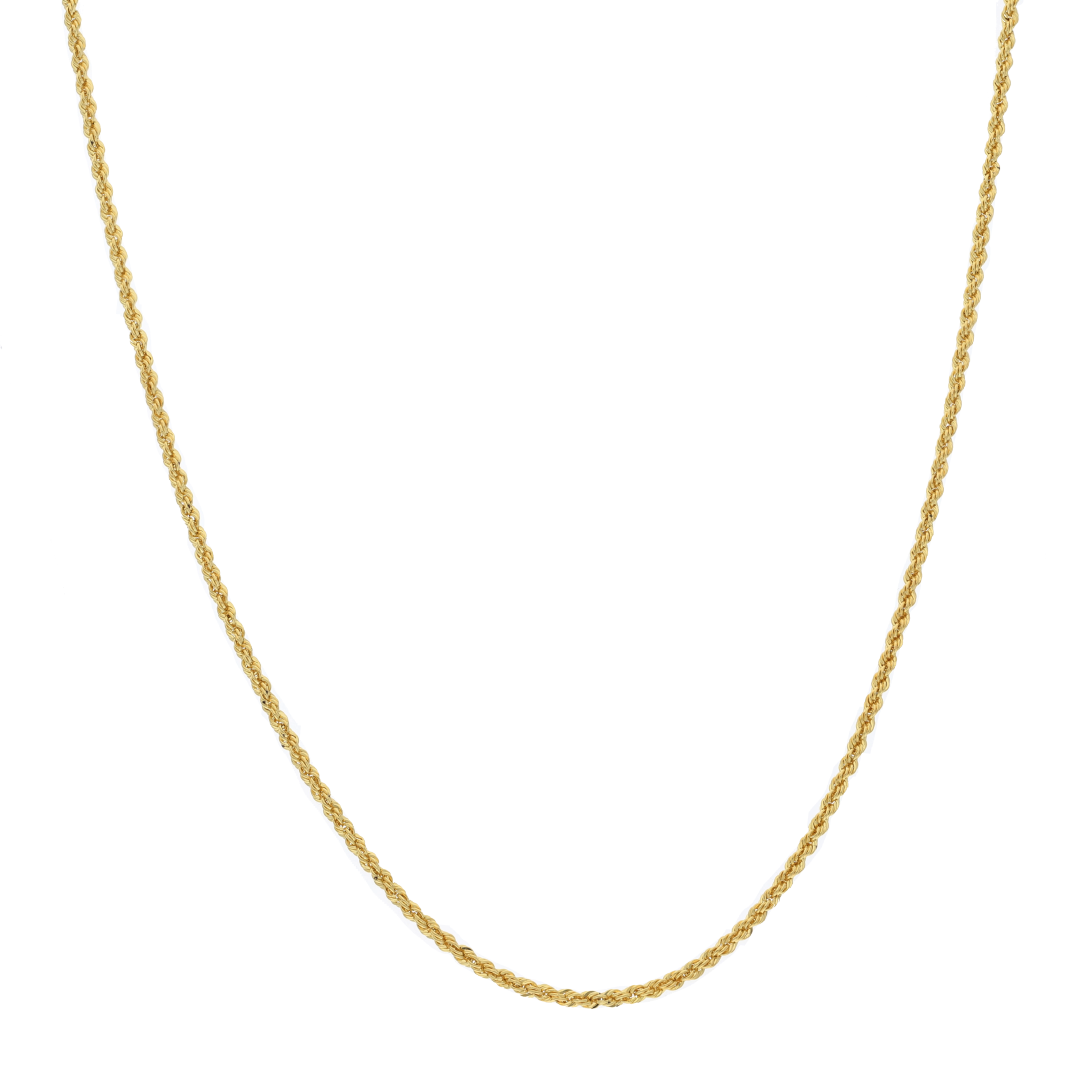 Gold 18 Inches Rope Chain 18KT - FKJCN18KU6407