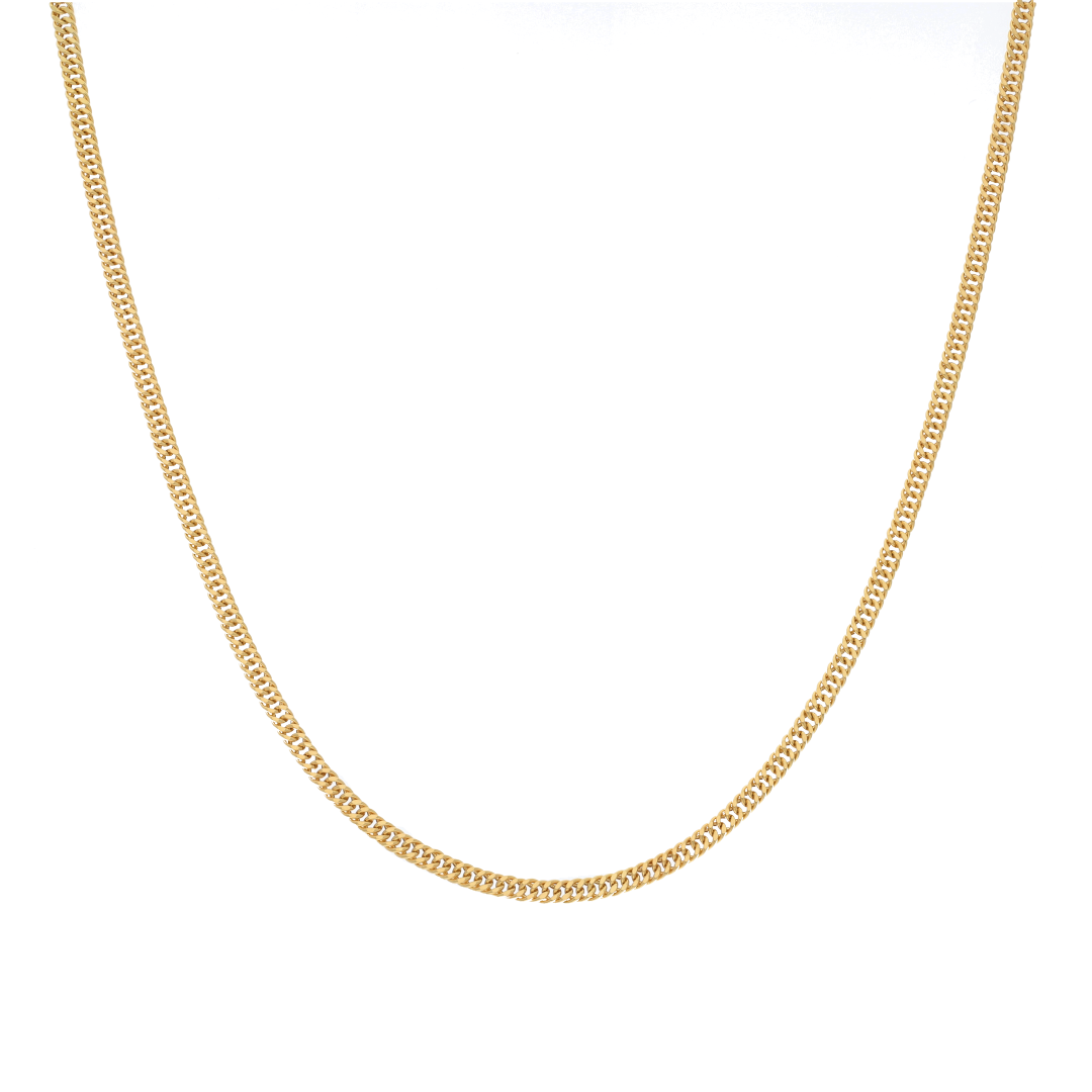 Gold 22 Inches Curb Chain 18KT - FKJCN18KU6396