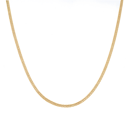 Gold 22 Inches Curb Chain 18KT - FKJCN18KU6396