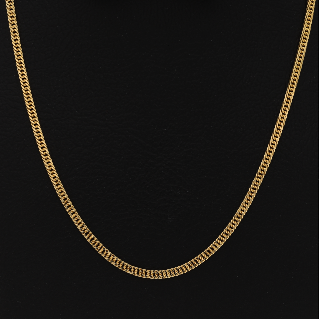 Gold 22 Inches Curb Chain 18KT - FKJCN18KU6396