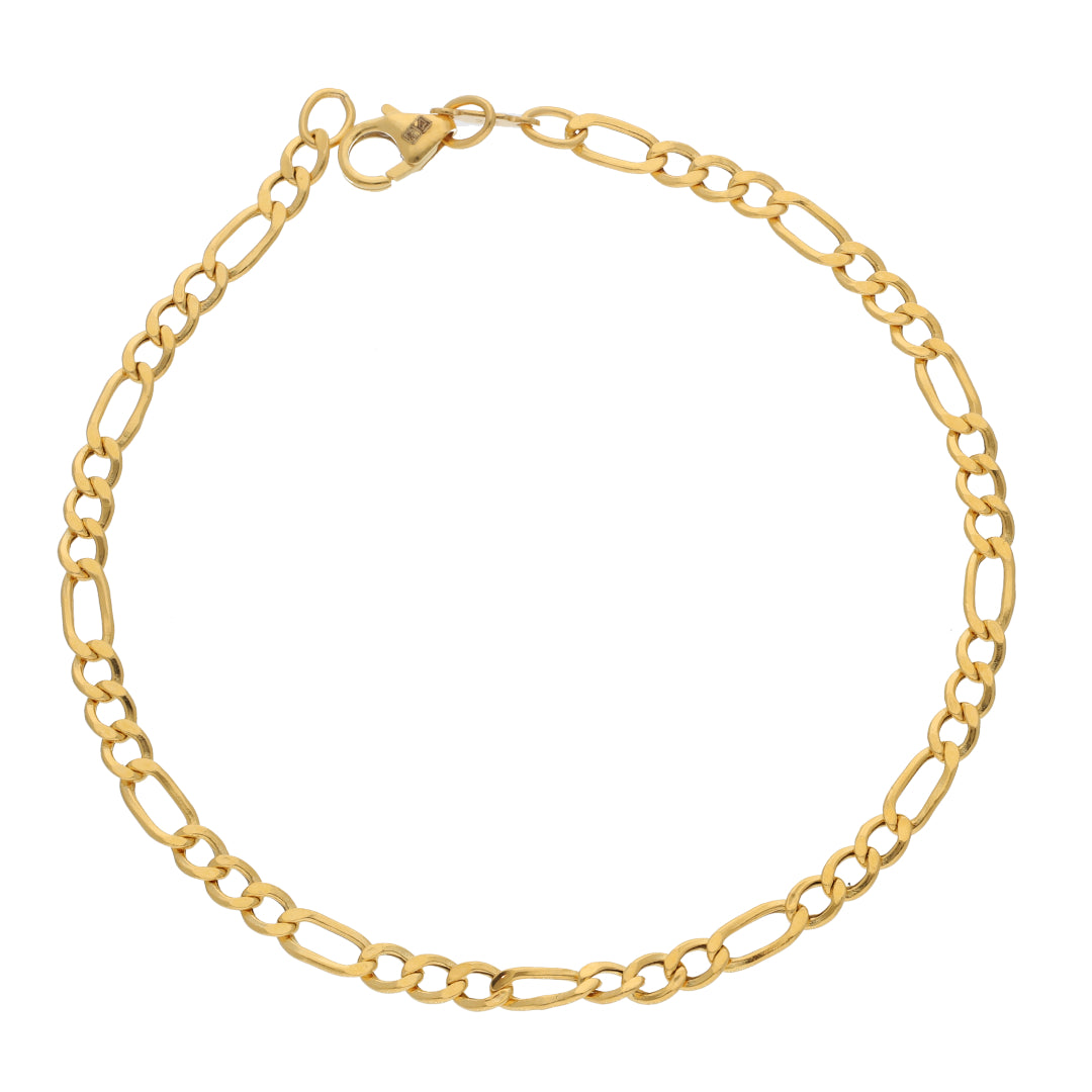 Gold Figaro Bracelet 18KT - FKJBRL18KU6559