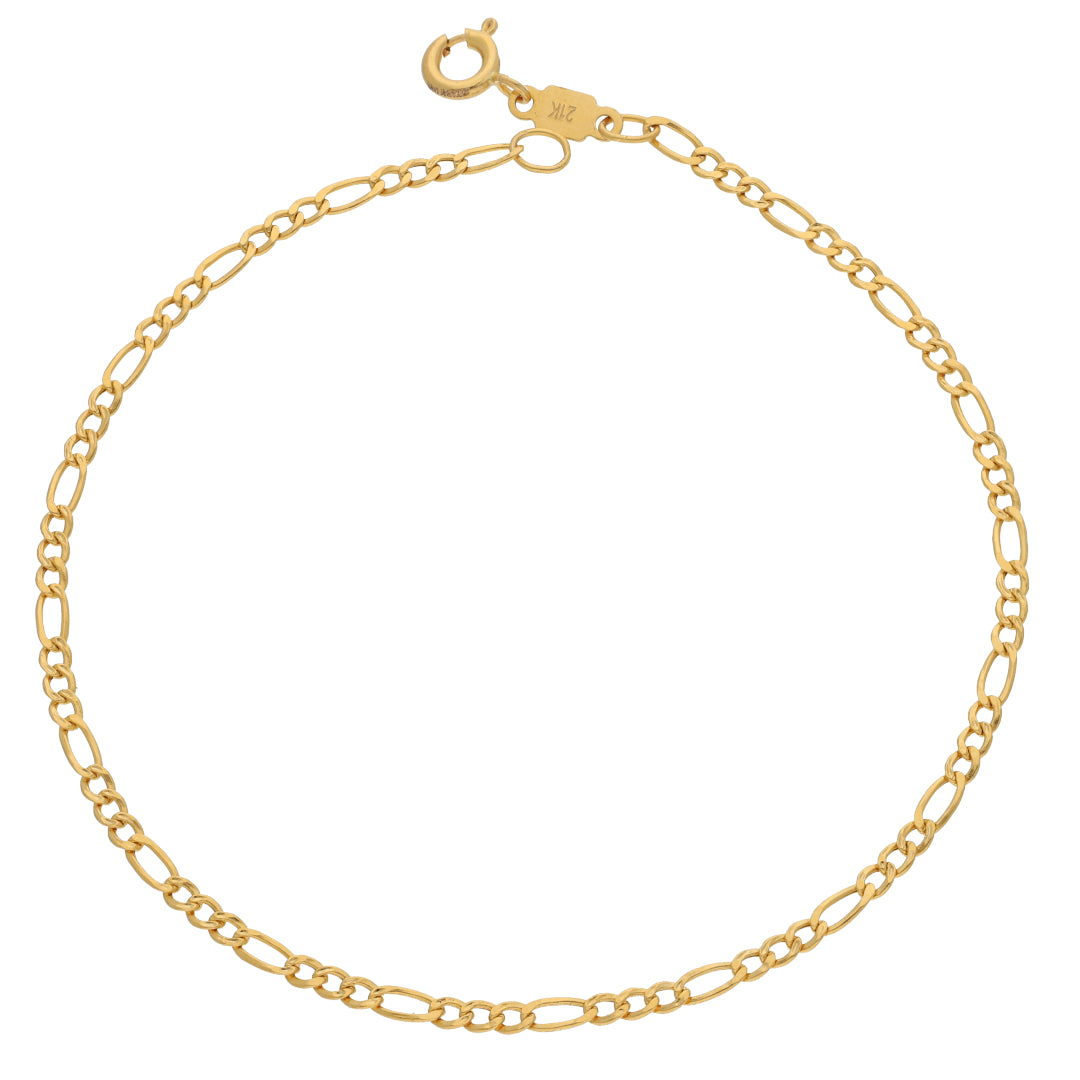 Gold Figaro Bracelet 18KT - FKJBRL18KU6561