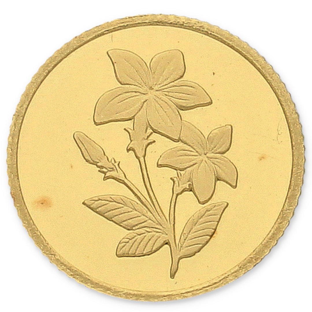 Emirates Minting Flower Design 1 Gram Gold Coin 999.9 Purity - FKJCON24K2305