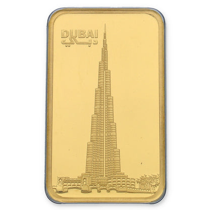 Emirates Minting 1 Ounce Burj Khalifa Gold Bar 999.9 Purity - FKJGBR24K2294