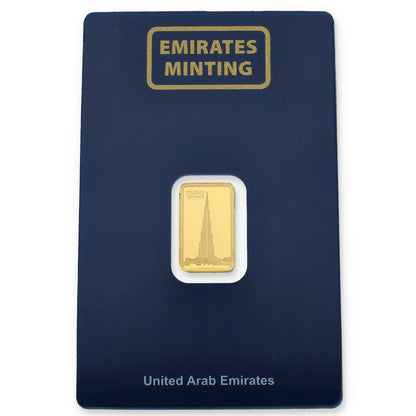 Emirates Minting 2.5 Grams Burj Khalifa Gold Bar 999.9 Purity - FKJGBR24K2297