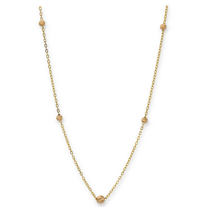 Gold Necklace (Chain With Beads) 21KT - FKJNKL21KU6367