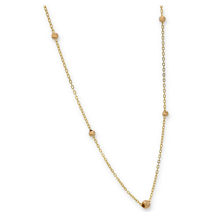 Gold Necklace (Chain With Beads) 21KT - FKJNKL21KU6367