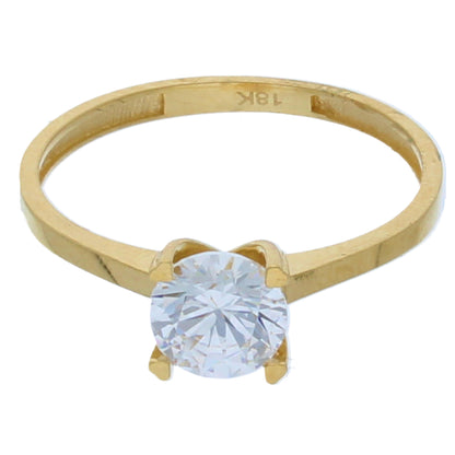 Gold Solitaire Ring 18KT - FKJRN18KU6389