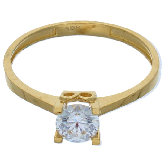 Gold Solitaire Ring 18KT - FKJRN18KU6376