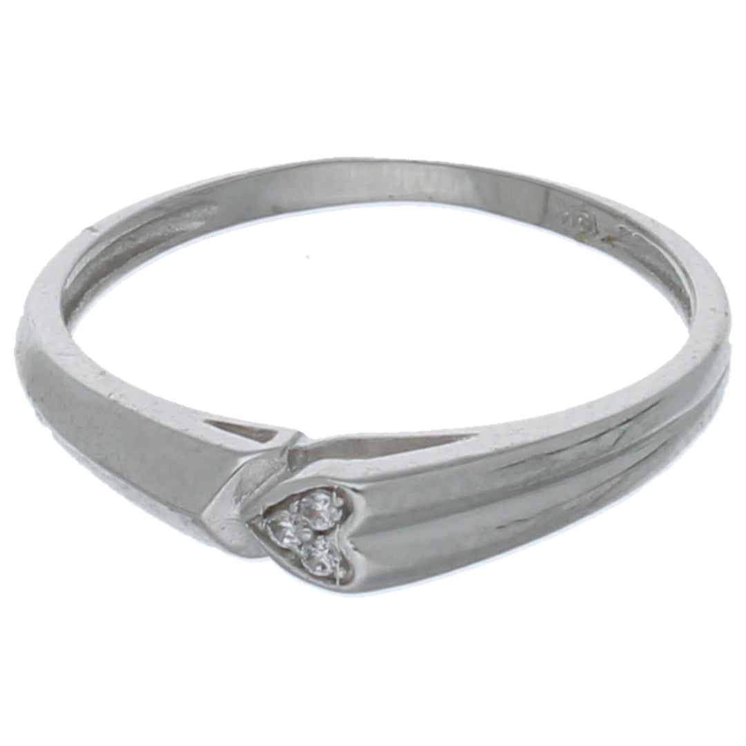 White Gold Solitaire Ring 18KT - FKJRN18KU6387