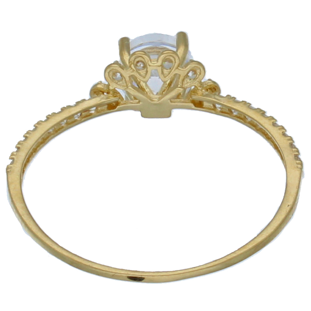 Gold Solitaire Ring 18KT - FKJRN18KU6392