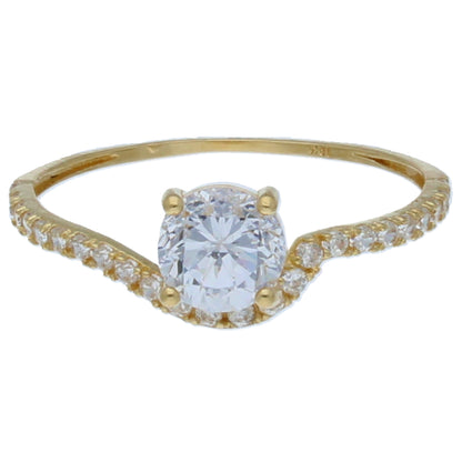 Gold Solitaire Ring 18KT - FKJRN18KU6373