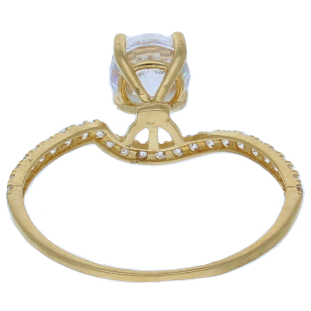 Gold Solitaire Ring 18KT - FKJRN18KU6373