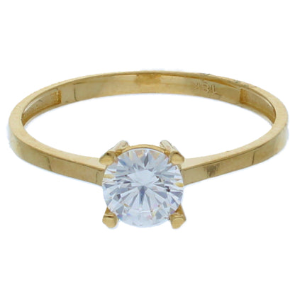 Gold Solitaire Ring 18KT - FKJRN18KU6372