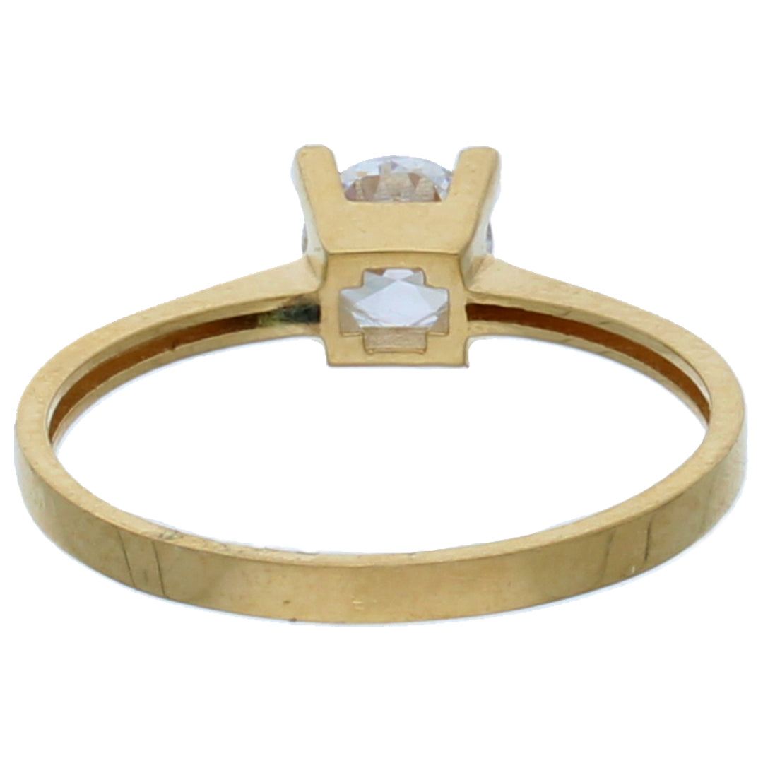 Gold Solitaire Ring 18KT - FKJRN18KU6391