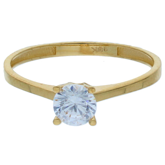 Gold Solitaire Ring 18KT - FKJRN18KU6379