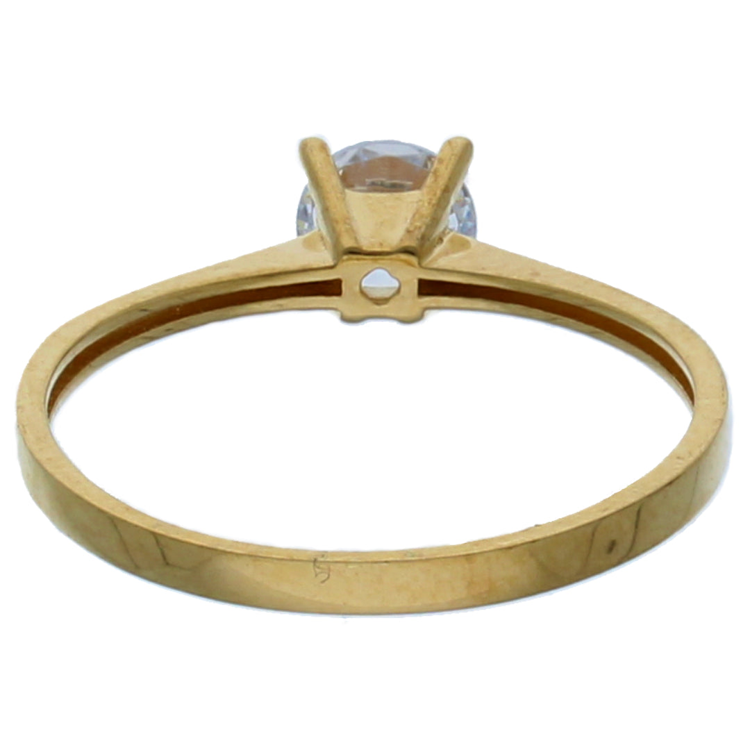 Gold Solitaire Ring 18KT - FKJRN18KU6379