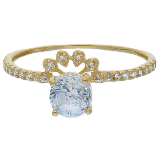 Gold Solitaire Ring 18KT - FKJRN18KU6374