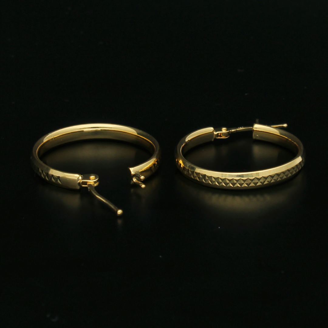 Gold Hoop Earrings 18KT - FKJERN18KU6419