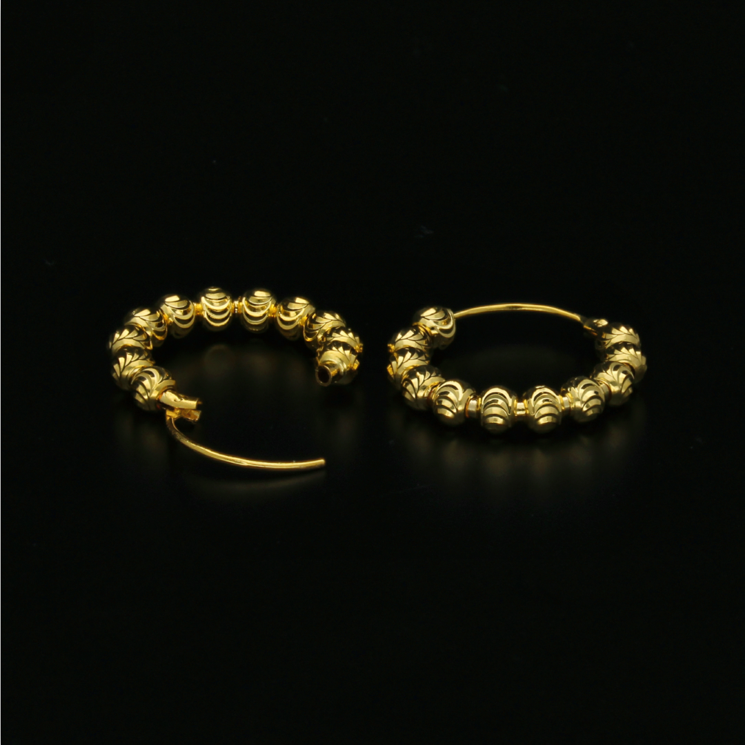 Gold Hoop Earrings 18KT - FKJERN18KU6411