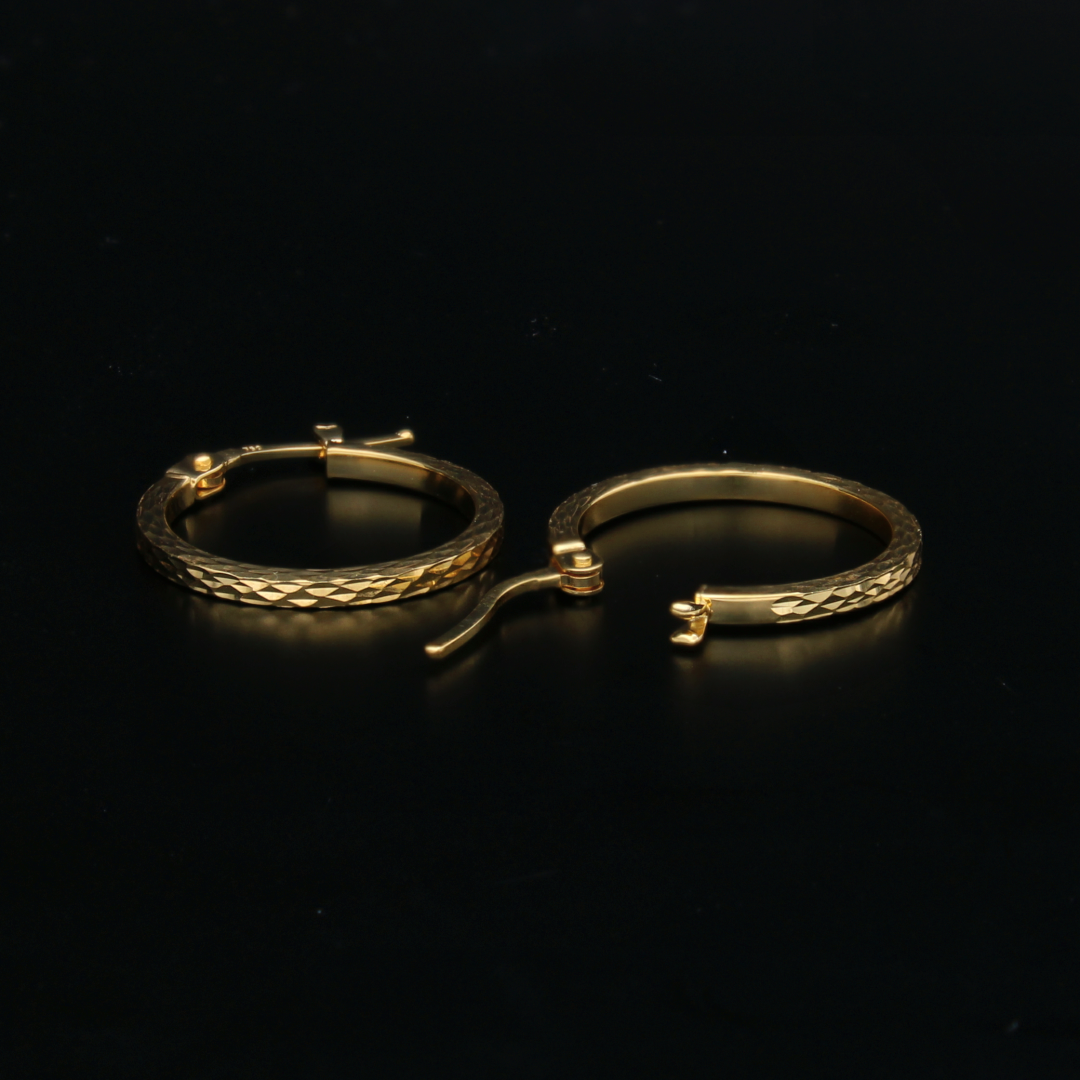 Gold Hoop Earrings 18KT - FKJERN18KU6413