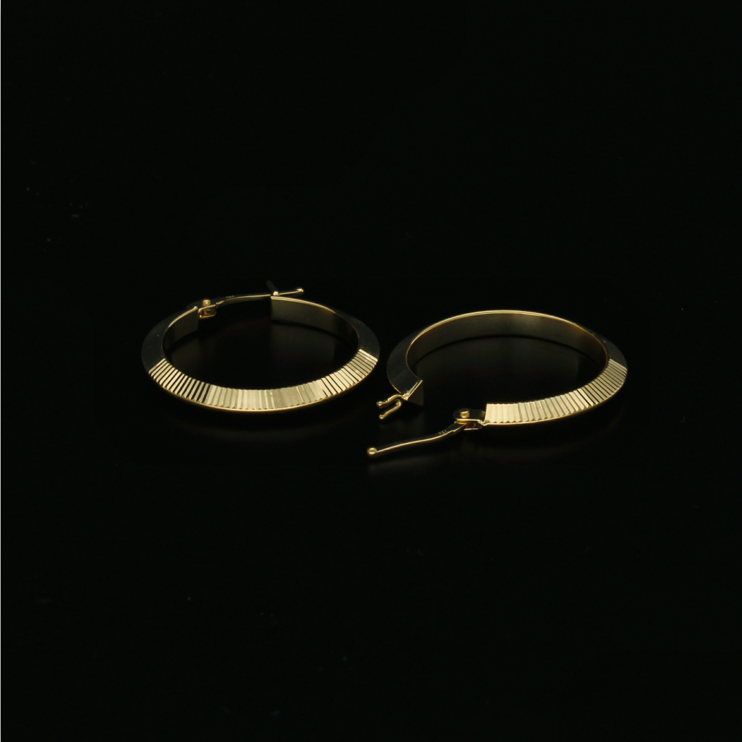 Gold Hoop Earrings 18KT - FKJERN18KU6415