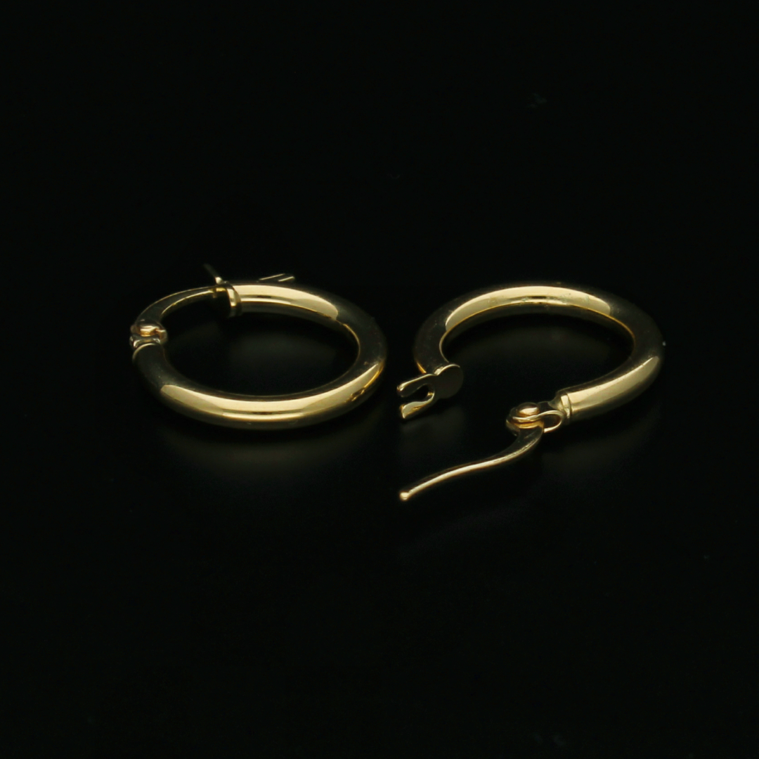 Gold Hoop Earrings 18KT - FKJERN18KU6417