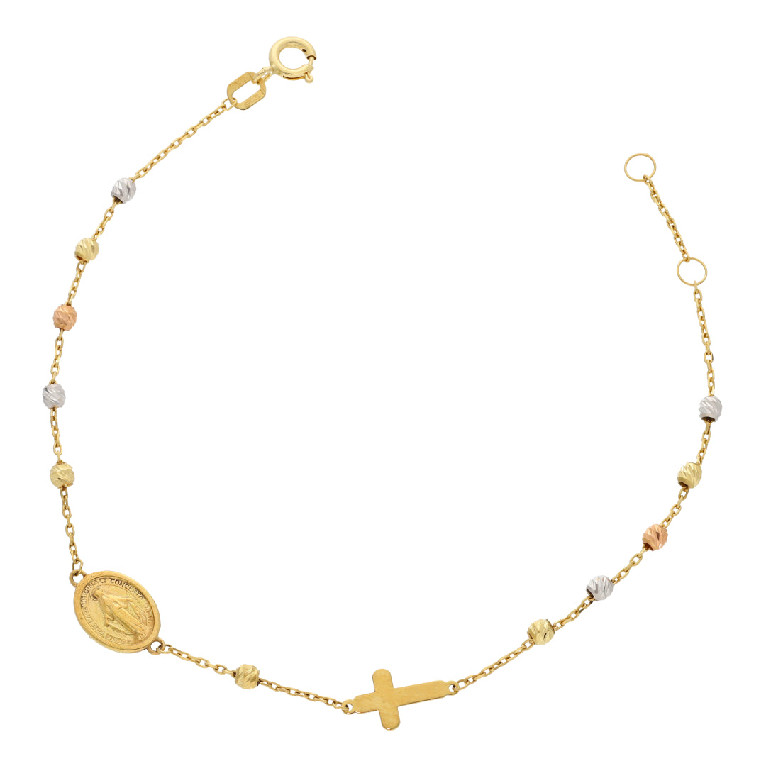 Gold Cross Bracelet 18KT - FKJBRL18KU6432