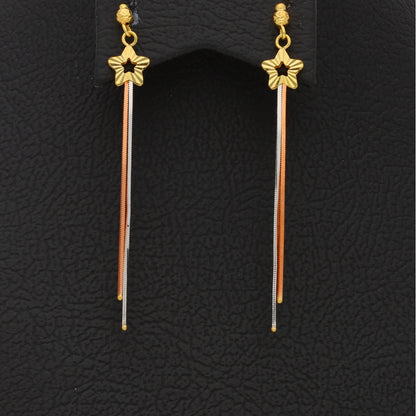 Gold Hanging Star Earring 18KT - FKJERN18KU6435