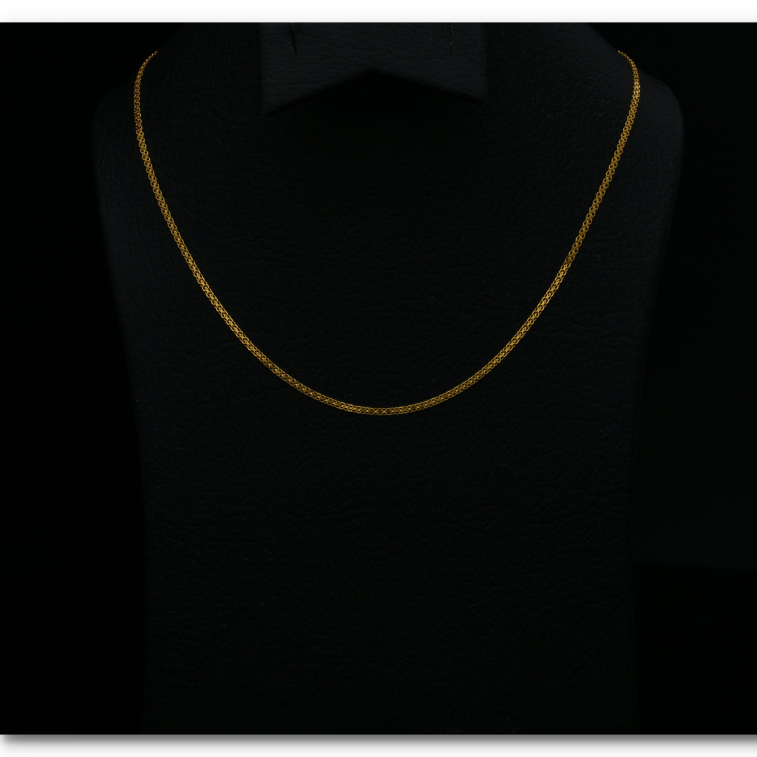 Gold 16 Inches Box Chain 18KT - FKJCN18KU6409