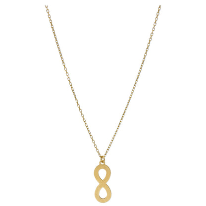 Gold Infinity Shaped Charms Necklace 18KT - FKJNKL18KU6527