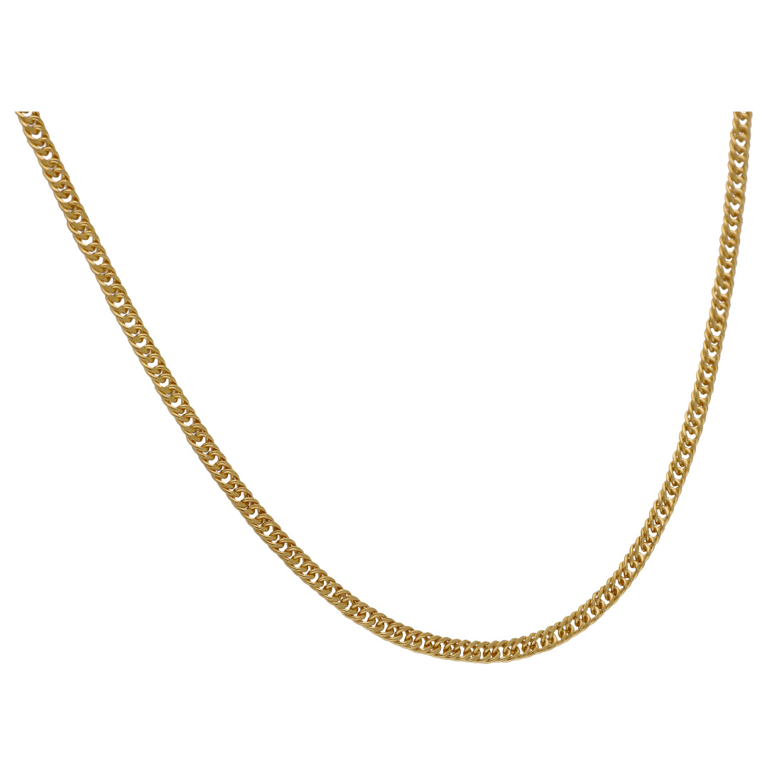 Gold 18 Inches Curb Chain 18KT - FKJCN18KU6546