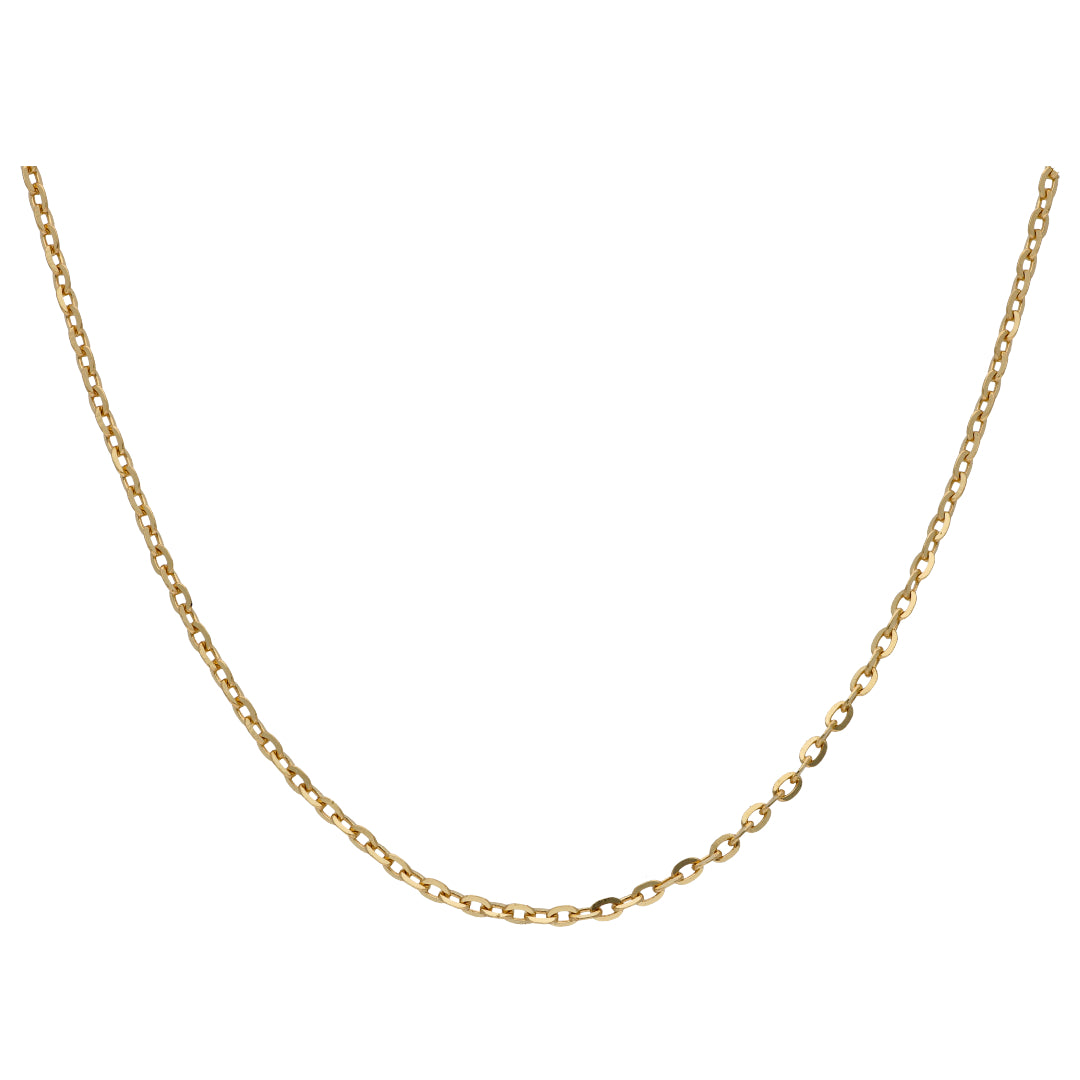 Gold 18 Inches Inter Link Chain 18KT - FKJCN18KU6547