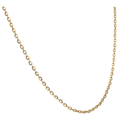 Gold 18 Inches Inter Link Chain 18KT - FKJCN18KU6547