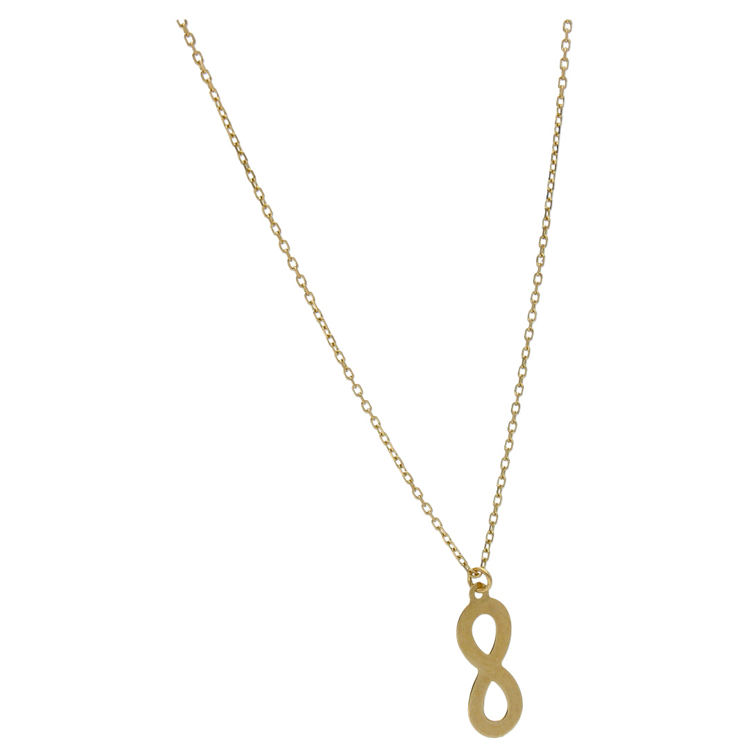 Gold Infinity Shaped Charms Necklace 18KT - FKJNKL18KU6527