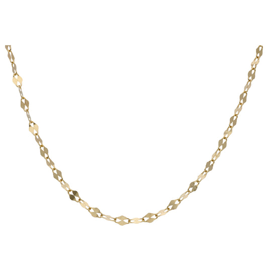 Gold 18 Inches Inter Link Chain 18KT - FKJCN18KU6548