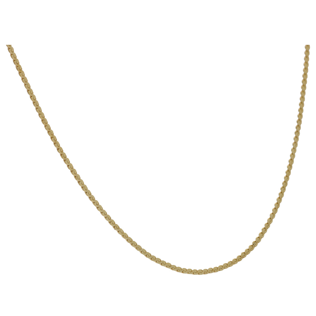 Gold 18 Inches Inter Link Chain 18KT - FKJCN18KU6549