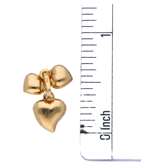 Gold Heart Shaped Pendant 18KT - FKJPND18KU6535