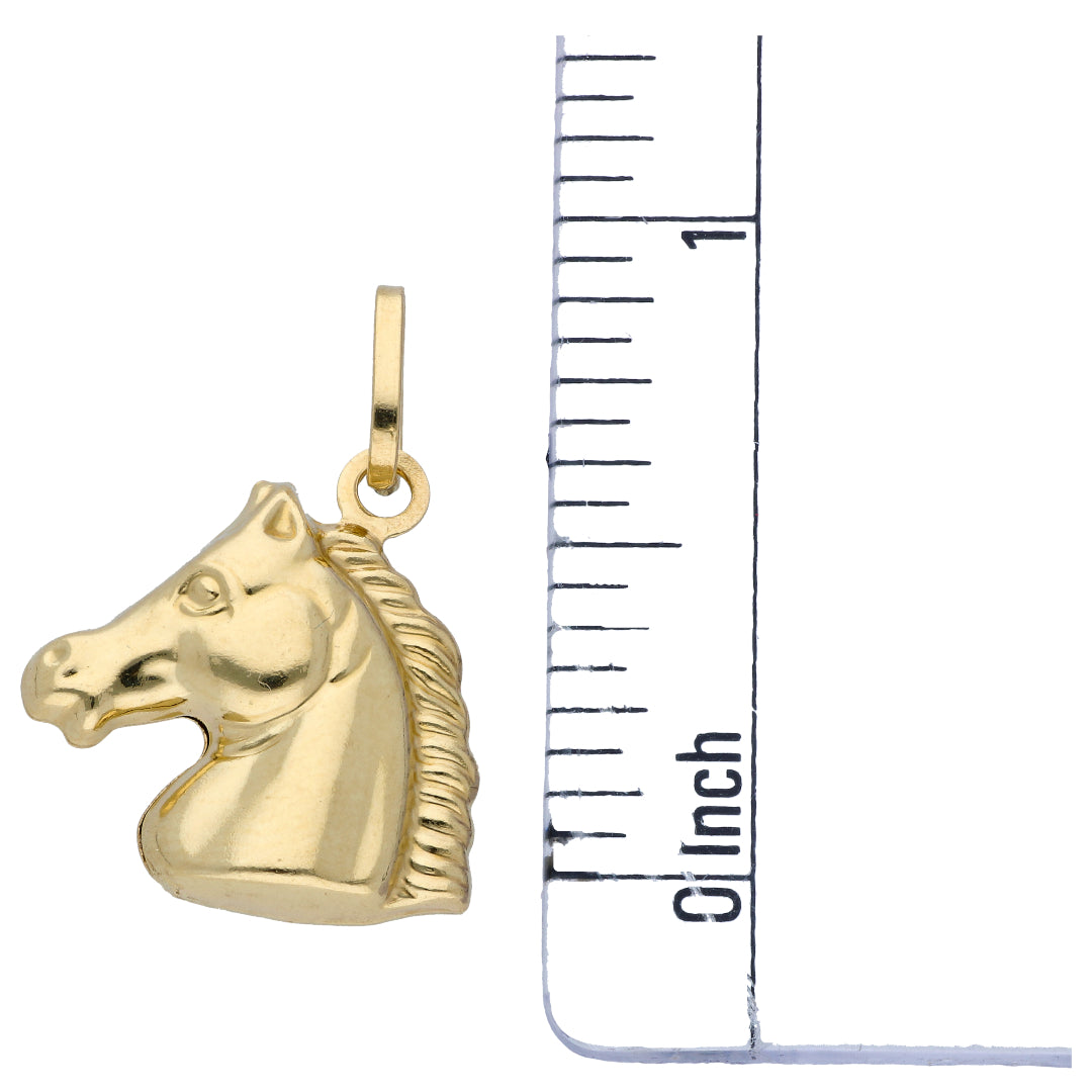 Gold Horse Shaped Pendant 18KT - FKJPND18KU6534