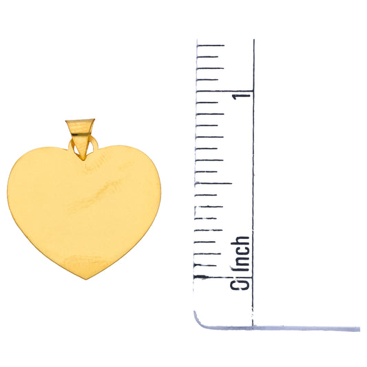 Gold Heart Shaped Pendant 22KT - FKJPND22KU6539