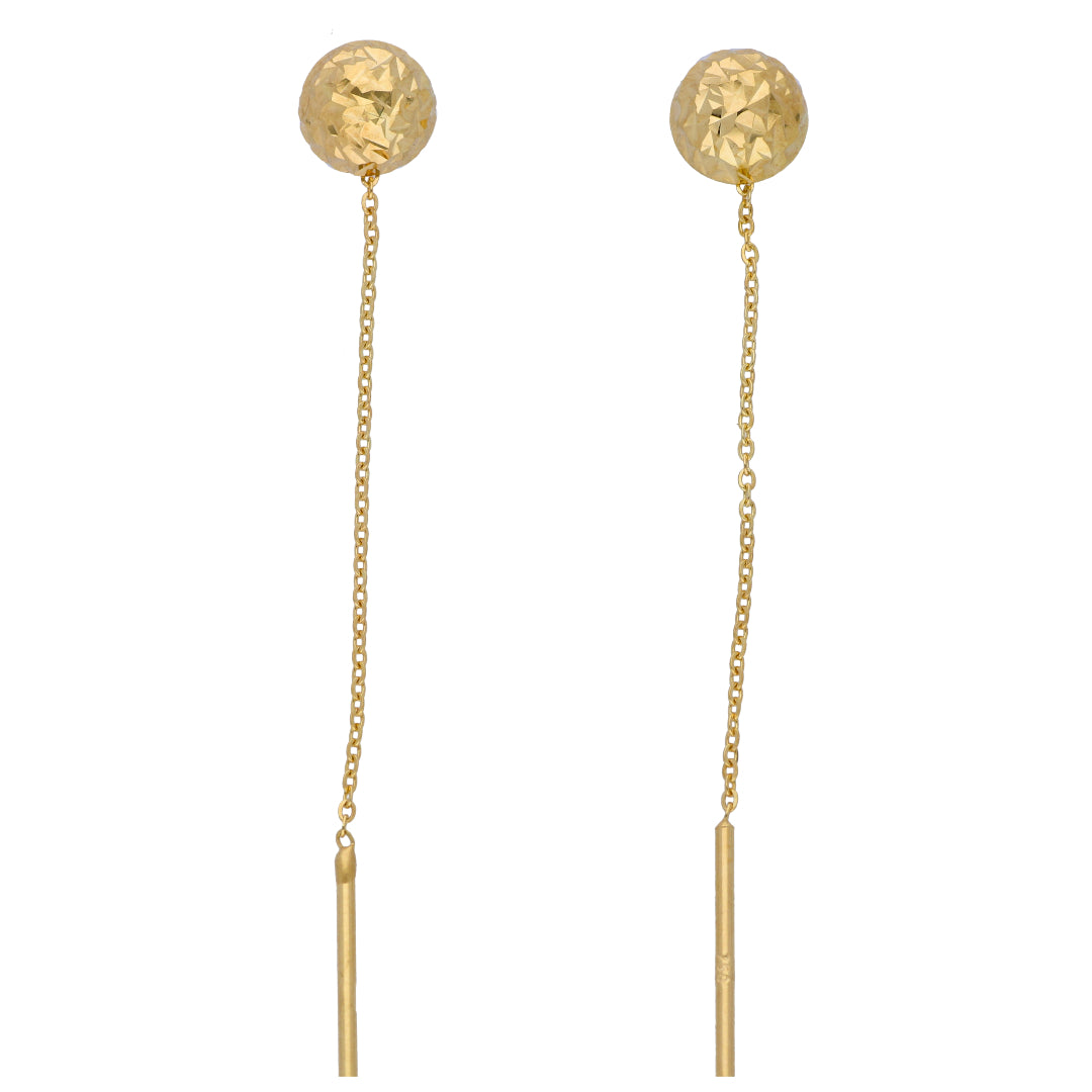 Gold Hanging Earrings 18KT - FKJERN18KU6550