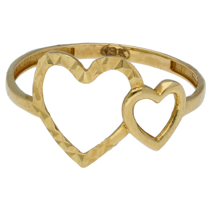 Gold Heart Shaped Ring 18KT - FKJRN18KU6541