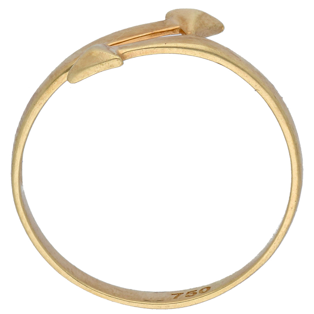 Gold Arrow Shaped Ring 18KT - FKJRN18KU6542