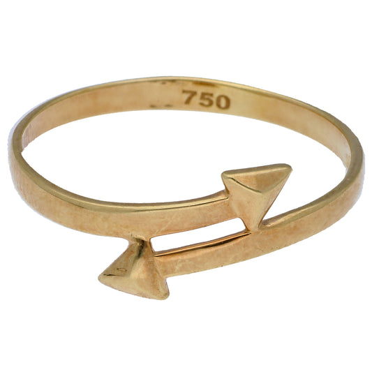 Gold Arrow Shaped Ring 18KT - FKJRN18KU6542