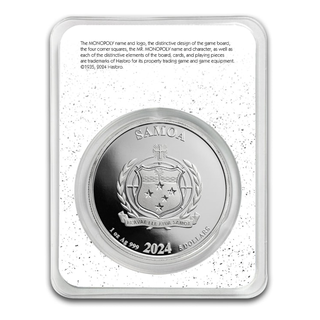 Samoa Mr. Monopoly 1 Ounce Colorized Silver Coin - FKJCONSL6882