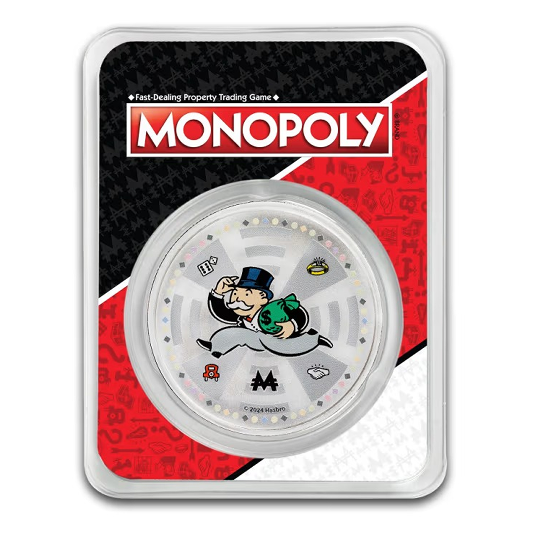 Samoa Mr. Monopoly 1 Ounce Colorized Silver Coin - FKJCONSL6882
