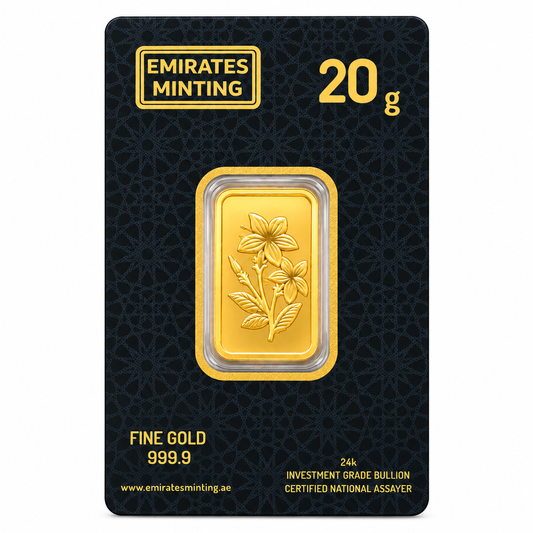 Emirates Minting 20 Grams 999.9 Purity Gold Bar - FKJGBR24K2254