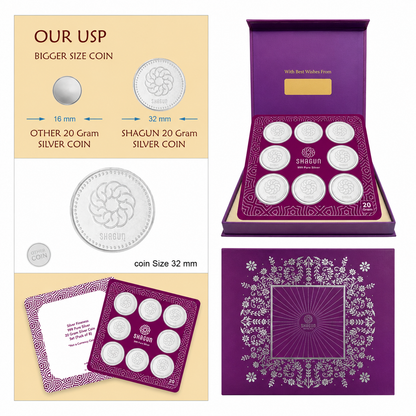 20 Grams Silver Coin Set With Box - FKJCONSL7022